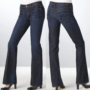 CITIZENS OF HUMANITY COH Ingrid Stretch #002 Low Waist Flare Jean Dark Wash 24